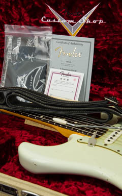 Fender Custom Shop 1961 Stratocaster Relic Quartersawn Flame Maple Olympic White 2013 写真9 サムネイル
