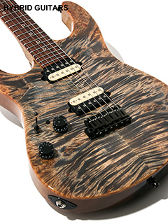 Suhr Modern Lefty Waterfall Burl Maple/Black Limba Trans Blue Denim Slate 2017 写真10 サムネイル