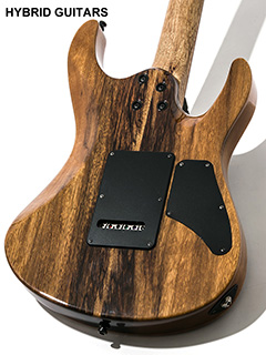 Suhr Modern Lefty Waterfall Burl Maple/Black Limba Trans Blue Denim Slate 2017 ボディー裏面 サムネイル