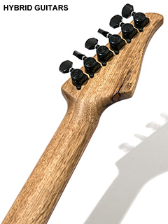 Suhr Modern Lefty Waterfall Burl Maple/Black Limba Trans Blue Denim Slate 2017 ヘッド裏面 サムネイル