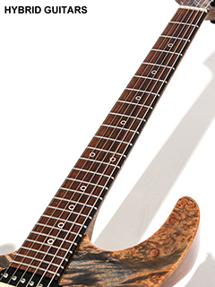 Suhr Modern Lefty Waterfall Burl Maple/Black Limba Trans Blue Denim Slate 2017 指板 サムネイル