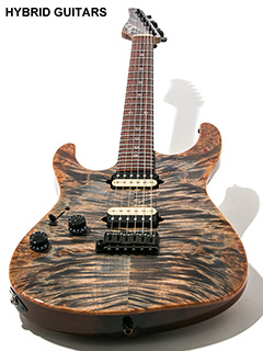 Suhr Modern Lefty Waterfall Burl Maple/Black Limba Trans Blue Denim Slate 2017 写真9 サムネイル