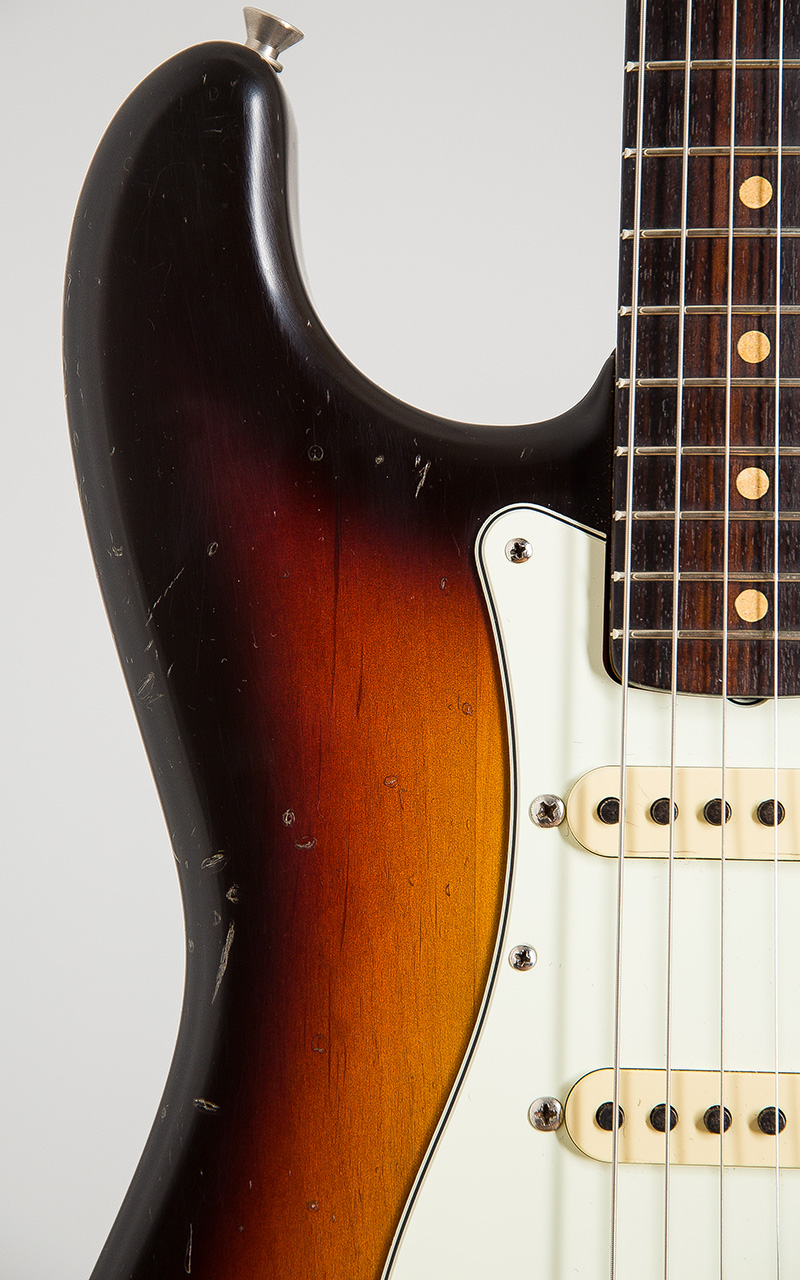 No Brand 60's Type Stratocaster 3Tone Sunburst Aged 10