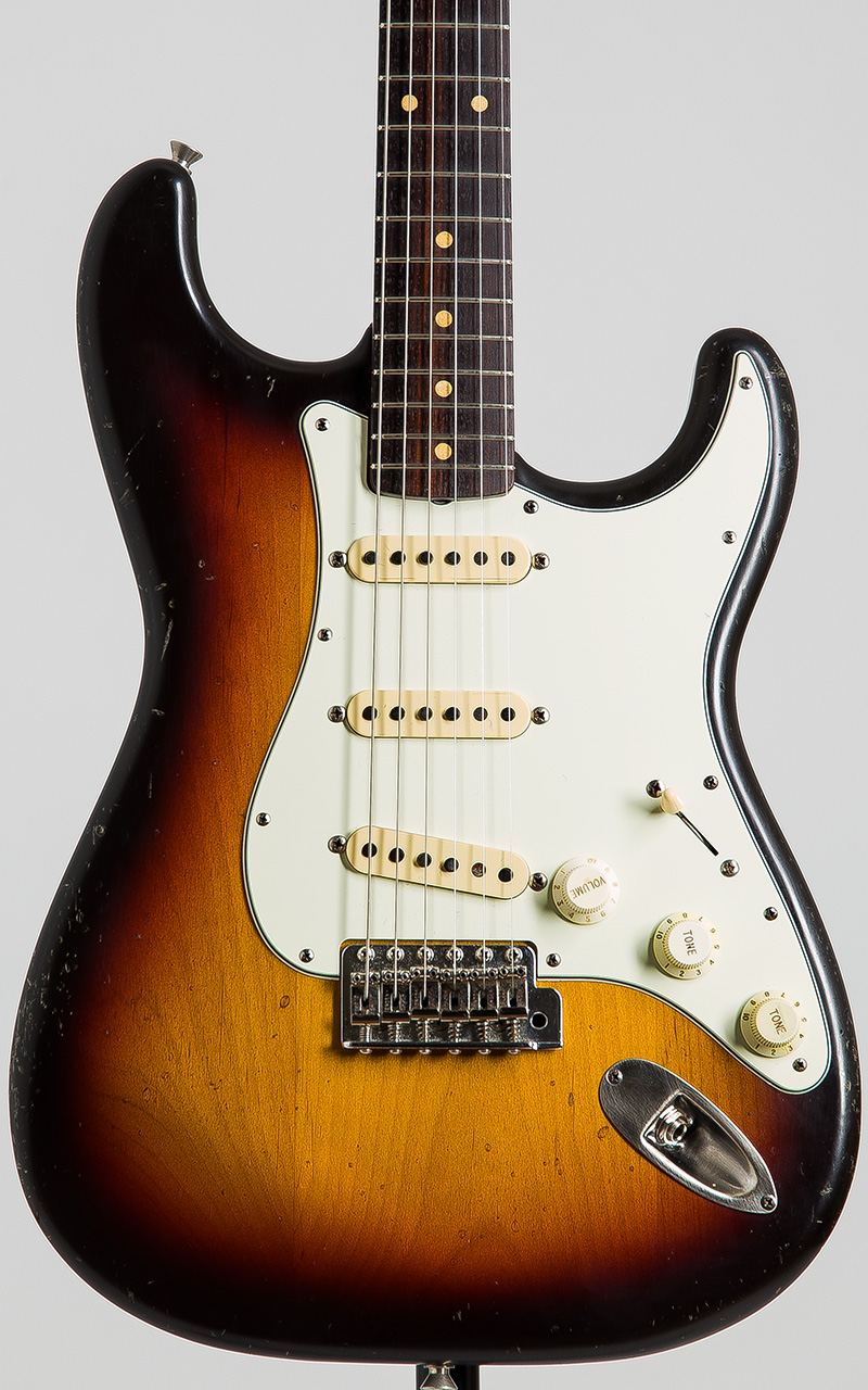 No Brand 60's Type Stratocaster 3Tone Sunburst Aged 3