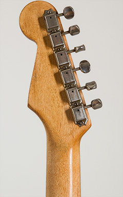 No Brand 60's Type Stratocaster 3Tone Sunburst Aged ヘッド裏面 サムネイル