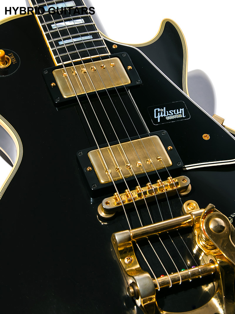 Gibson Custom Shop Historic Collection 1957 Les Paul Custom VOS with Bigsby Roasted Mahogany Lamp Black 2018 9