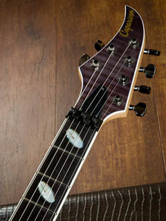 Caparison Dellinger CL12 EF Trans Black ヘッド正面 サムネイル