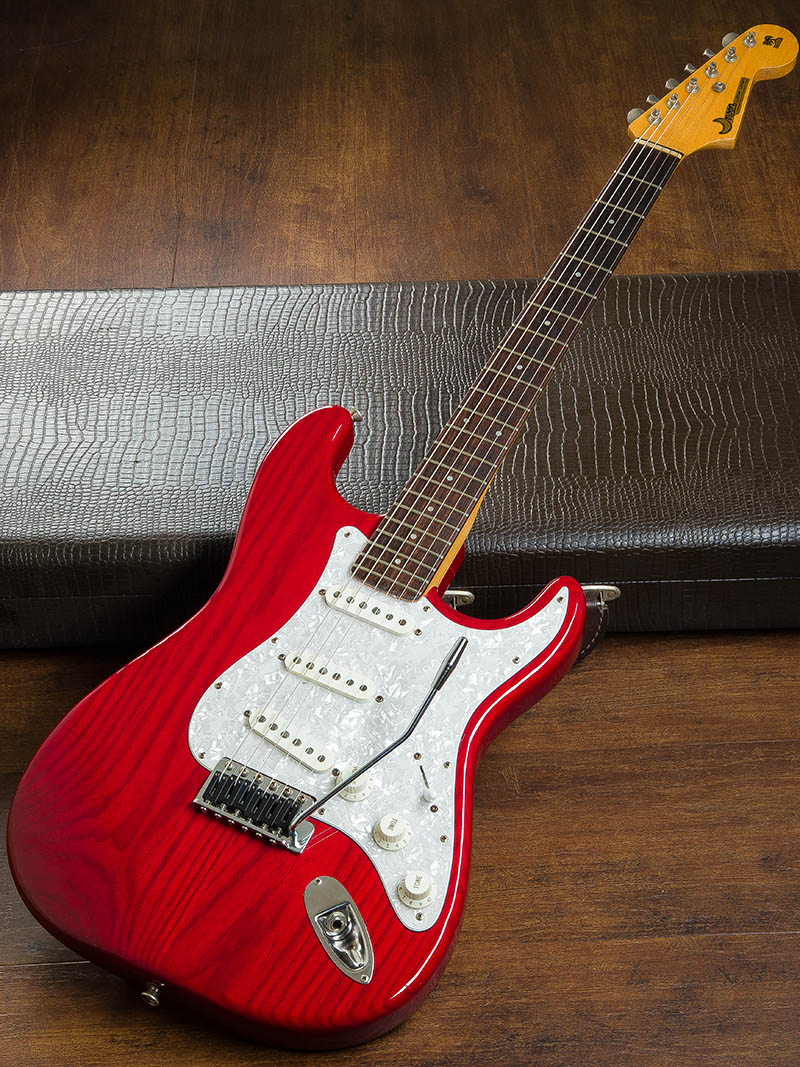 moon Stratocaster 3-Single Trans Red 1