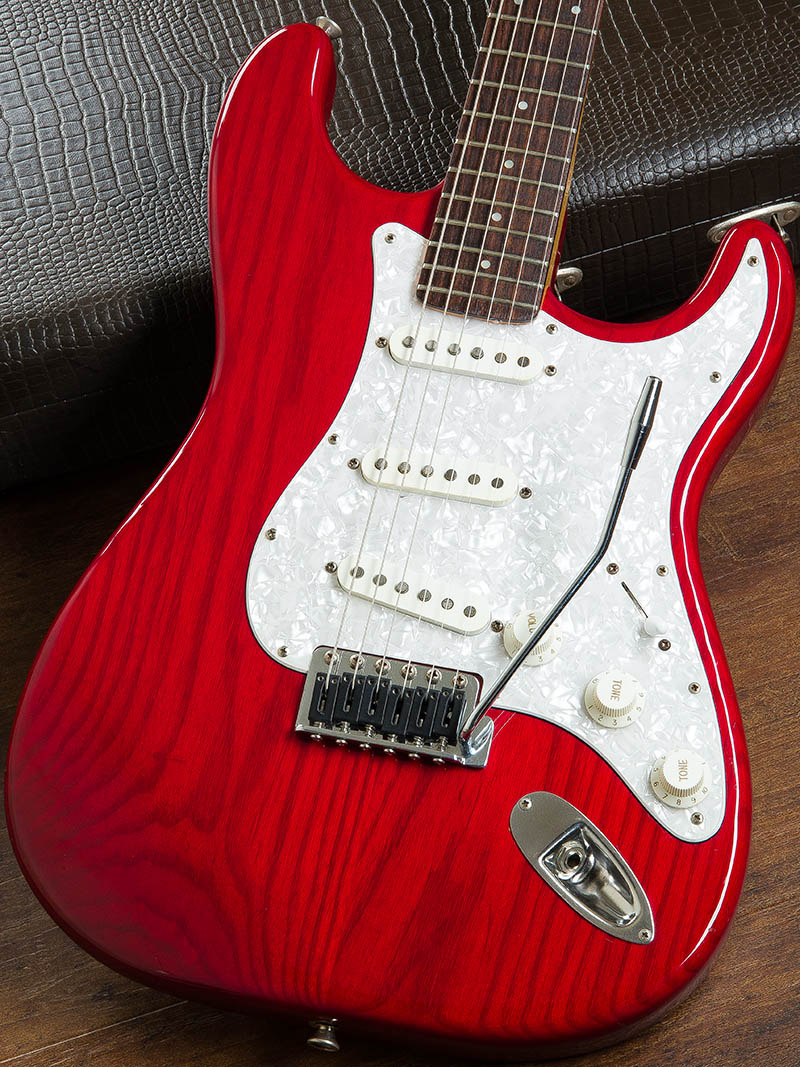 moon Stratocaster 3-Single Trans Red 3