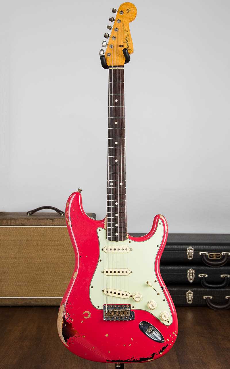 Fender Custom Shop Artist Series Michael Landau Signature 1963 Stratocaster Relic Fiesta Red 2015 1
