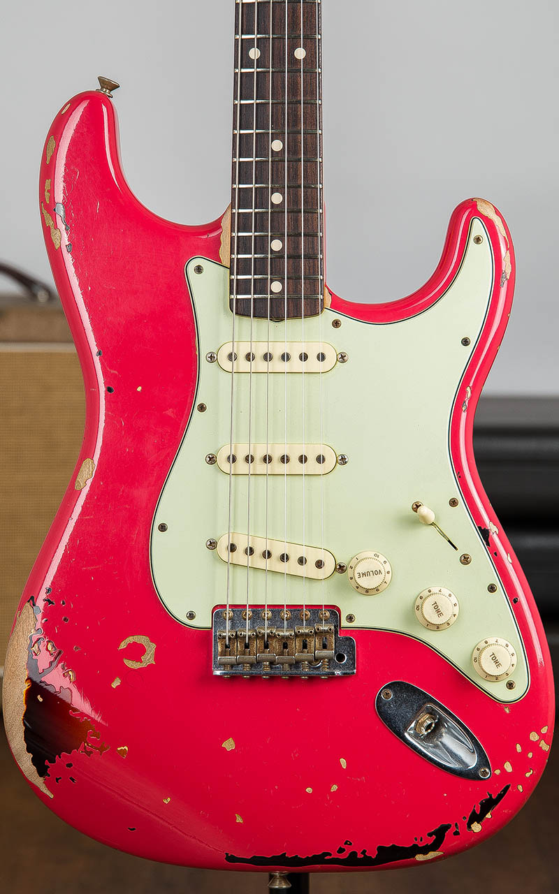 Fender Custom Shop Artist Series Michael Landau Signature 1963 Stratocaster Relic Fiesta Red 2015 3