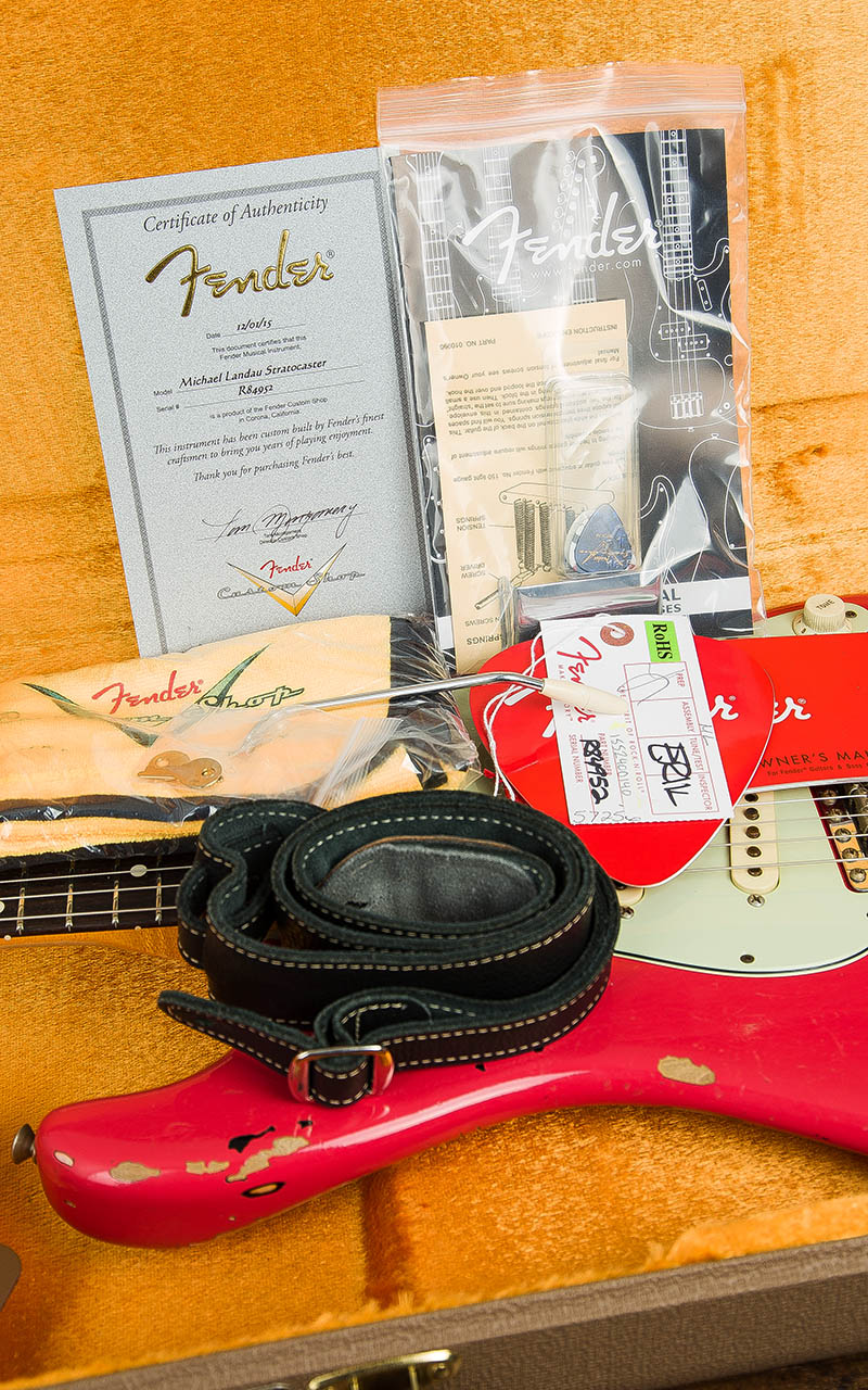 Fender Custom Shop Artist Series Michael Landau Signature 1963 Stratocaster Relic Fiesta Red 2015 9
