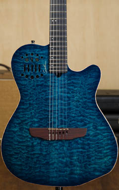 Godin Multiac ACS Slim SA 35th Anniversary Limited Shinkai Blue ボディー正面 サムネイル