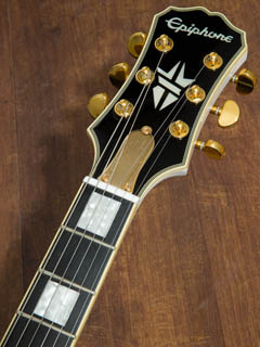 Epiphone Limited Edition Bjorn Gelotte Jotun Les Paul Custom Outfit Bone White ヘッド正面 サムネイル