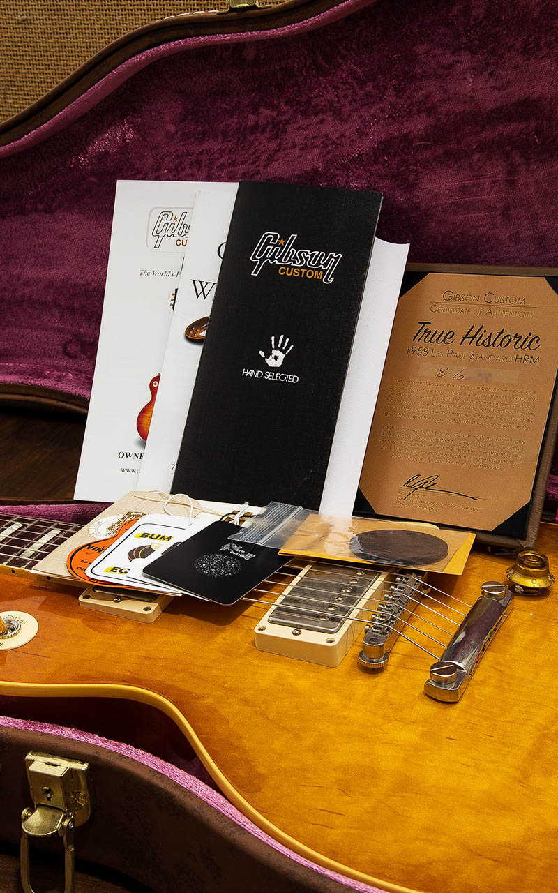 Gibson Custom Shop True Historic Hand Selected 1958 Les Paul Reissue Hard Rock Maple Top Golden Poppy Burst 2016 12