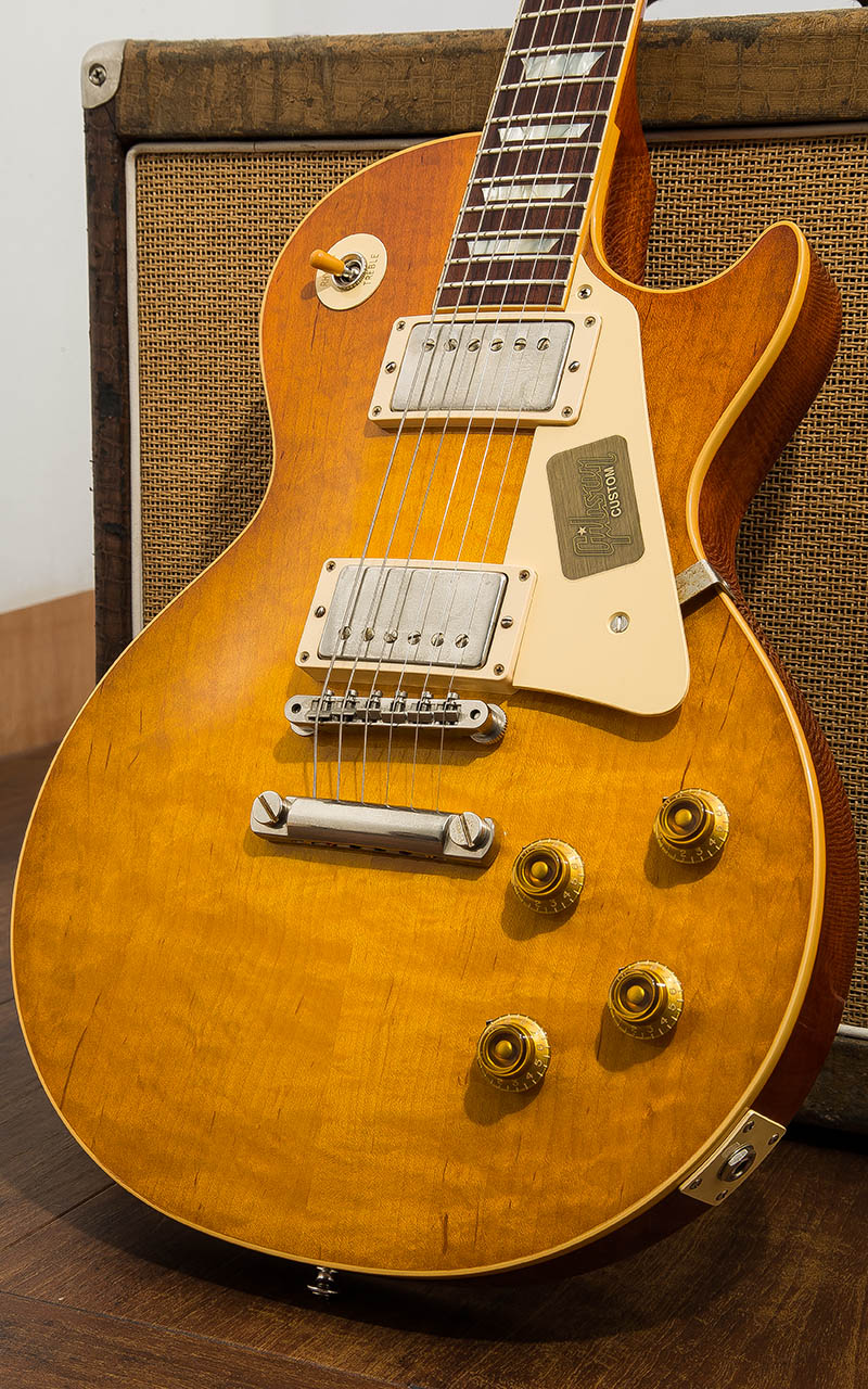 Gibson Custom Shop True Historic Hand Selected 1958 Les Paul Reissue Hard Rock Maple Top Golden Poppy Burst 2016 3