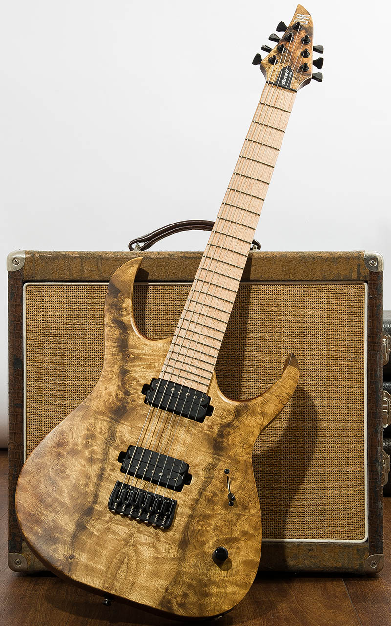 Mayones Duvell Elite 7 Burl Quilt Natural 2017 1