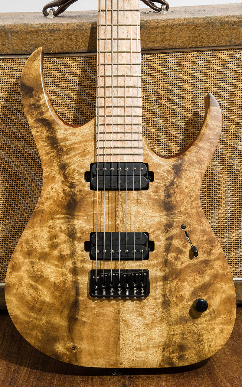 Mayones Duvell Elite 7 Burl Quilt Natural 2017 12