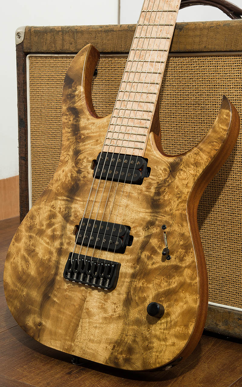 Mayones Duvell Elite 7 Burl Quilt Natural 2017 3