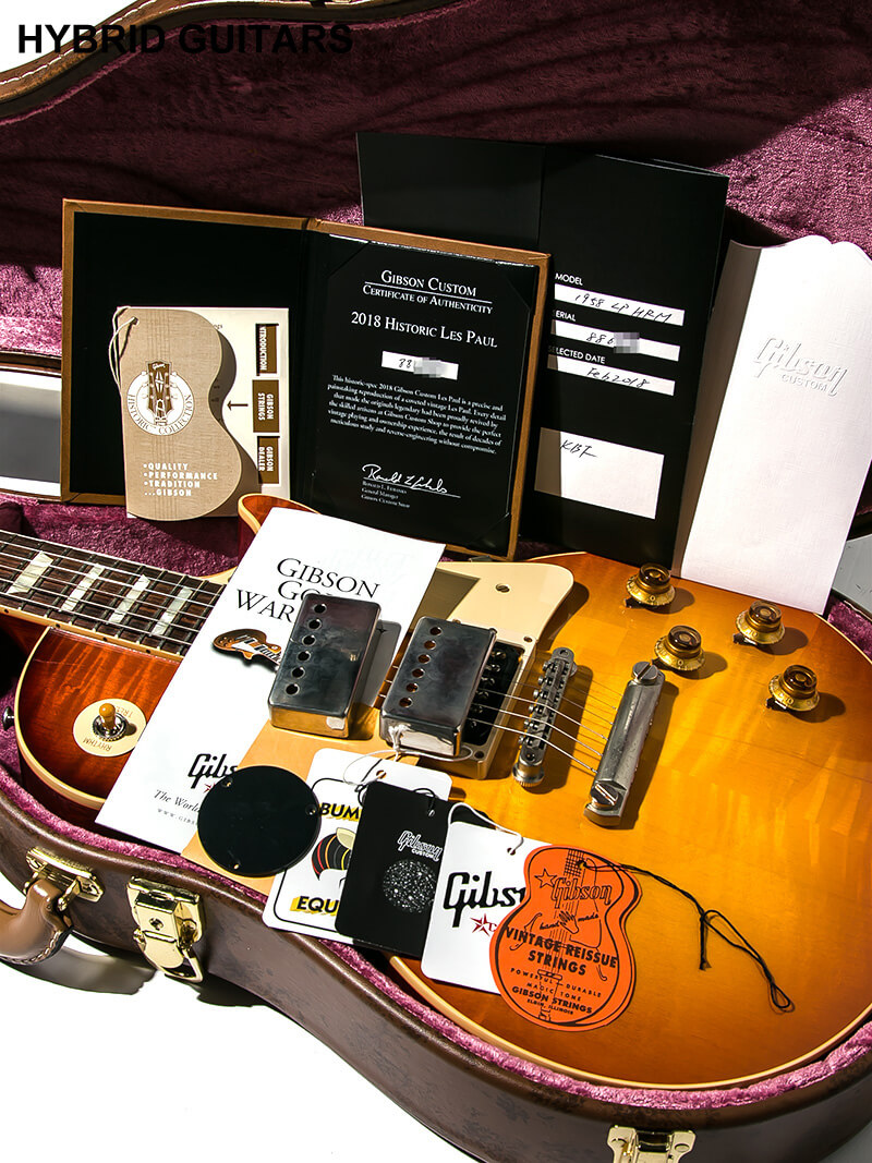 Gibson Custom Shop Historic Collection 1958 Les Paul Standard HRM Figured Hand Select & 1P-Body Kentucky Bourbon Fade VOS 2018 13