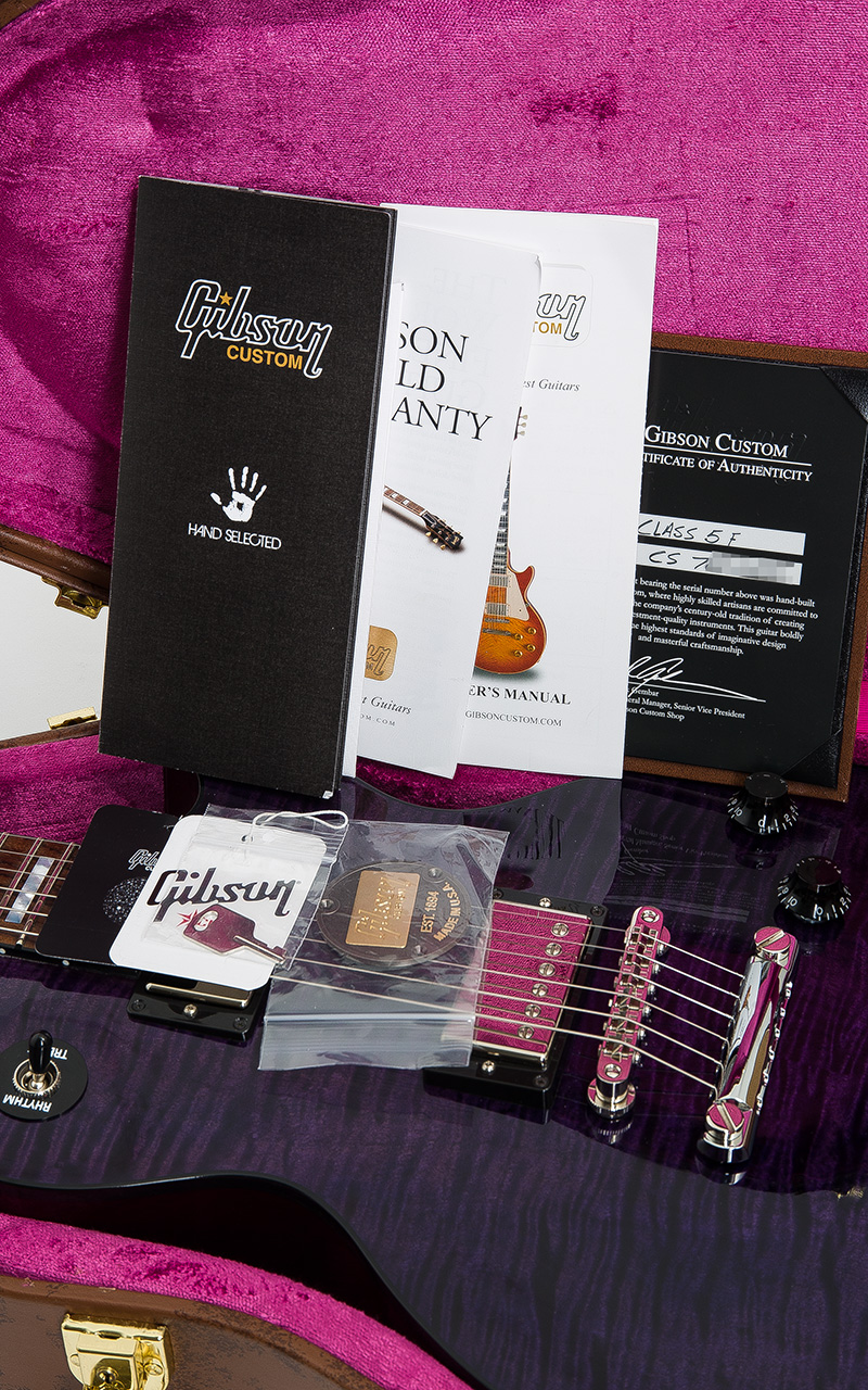 Gibson Custom Shop Class 5 Hand Selected Figured Maple Top Trans Purple 2017 13