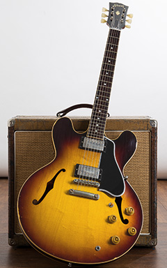 Gibson Custom Shop 1959 ES-335 Dot Lightly Aged Antique Sunburst 2017 全体正面 サムネイル