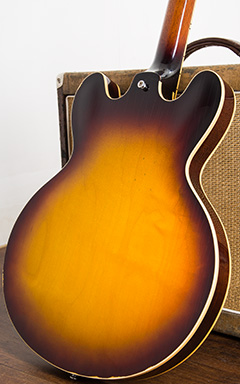 Gibson Custom Shop 1959 ES-335 Dot Lightly Aged Antique Sunburst 2017 ボディー裏面 サムネイル