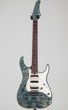 T's Guitars DSTC-Pro 24 MH-LTD Trans Blue Denim 全体正面 サムネイル