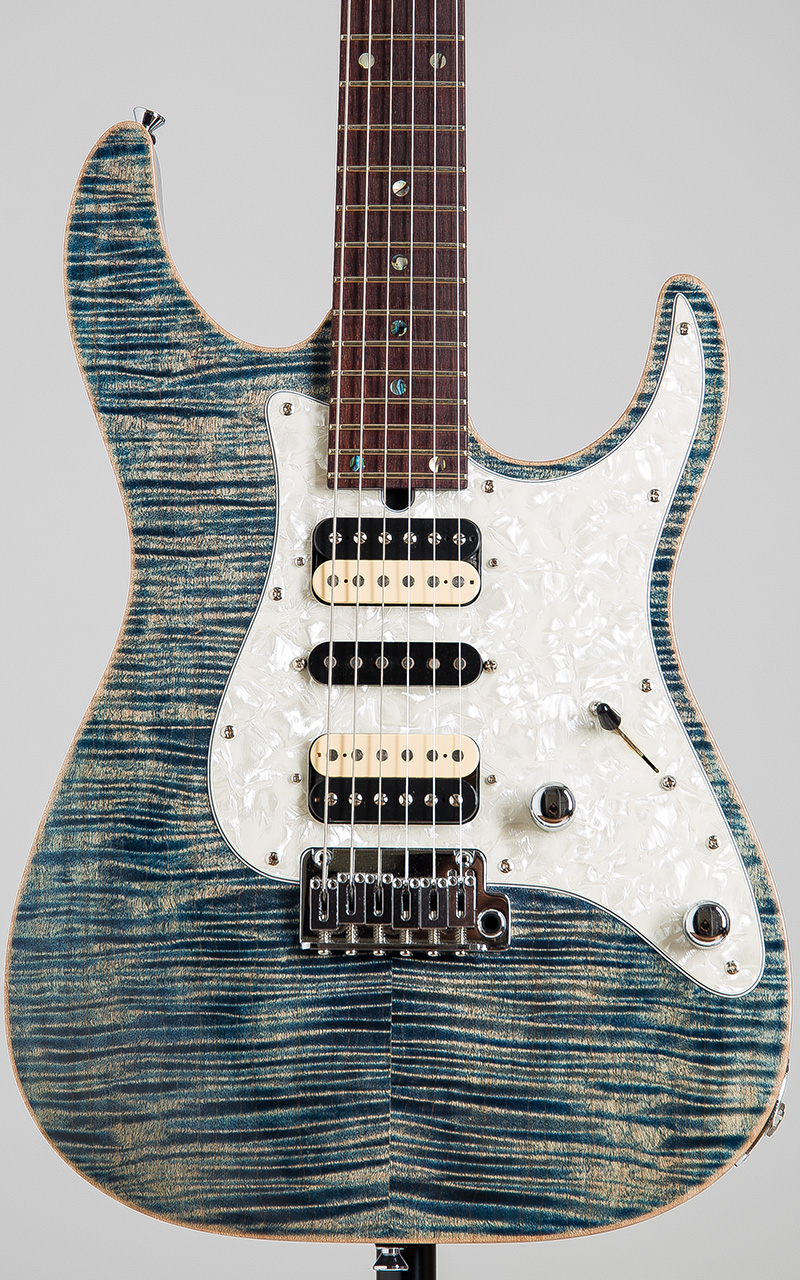 T's Guitars DSTC-Pro 24 MH-LTD Trans Blue Denim 3