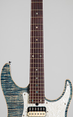 T's Guitars DSTC-Pro 24 MH-LTD Trans Blue Denim 指板 サムネイル