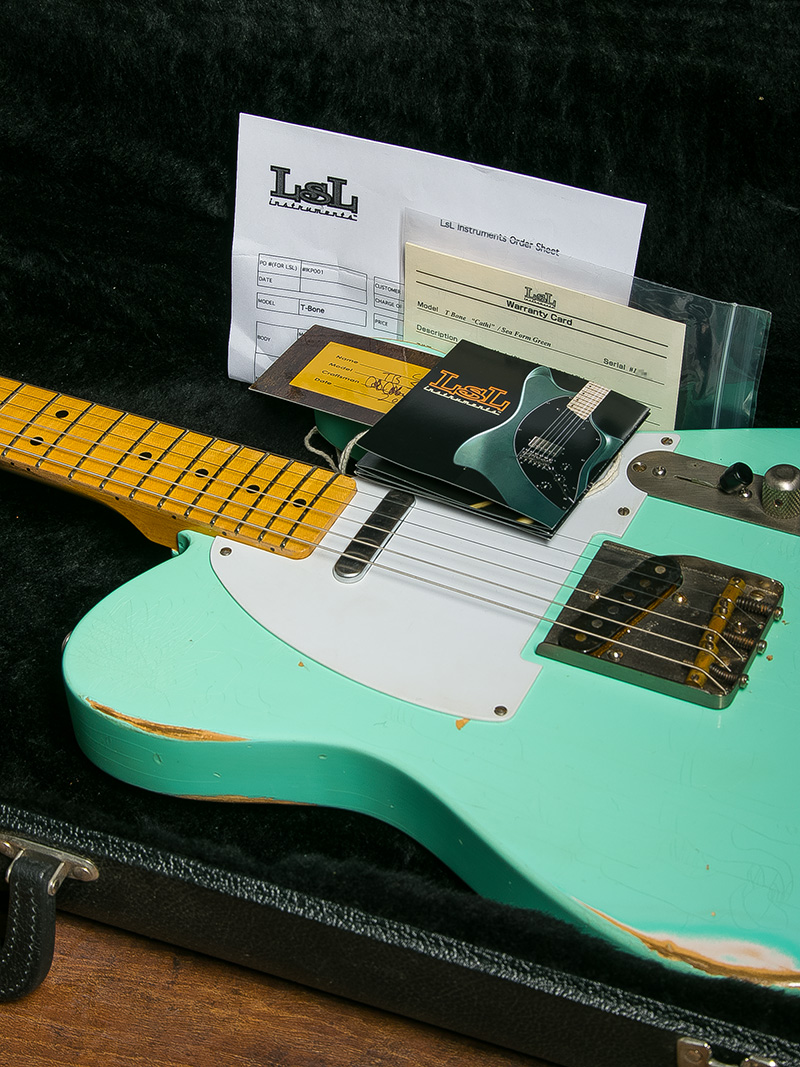 LSL INSTRUMENTS T-Bone Sugar Pine Sea Foam Green Heavy Aged 21