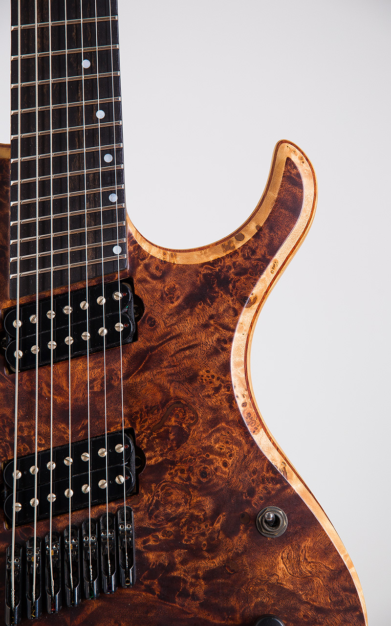 SKERVESEN GUITARS Lizard 7 Burl Natural 2016 10