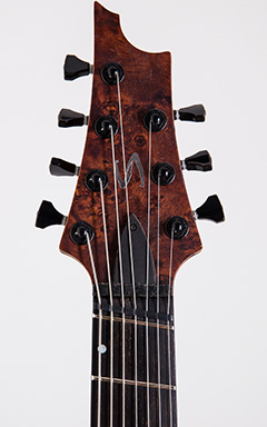 SKERVESEN GUITARS Lizard 7 Burl Natural 2016 ヘッド正面 サムネイル