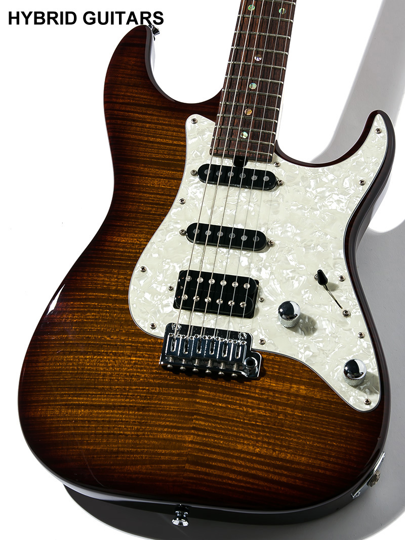 T's Guitars DST-Classic 22 Selected Flame Bengal Burst 3