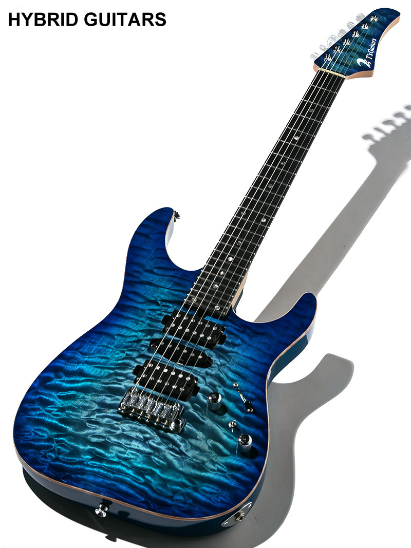 T's Guitars DST-Pro 24 Trans Blue Burst 1
