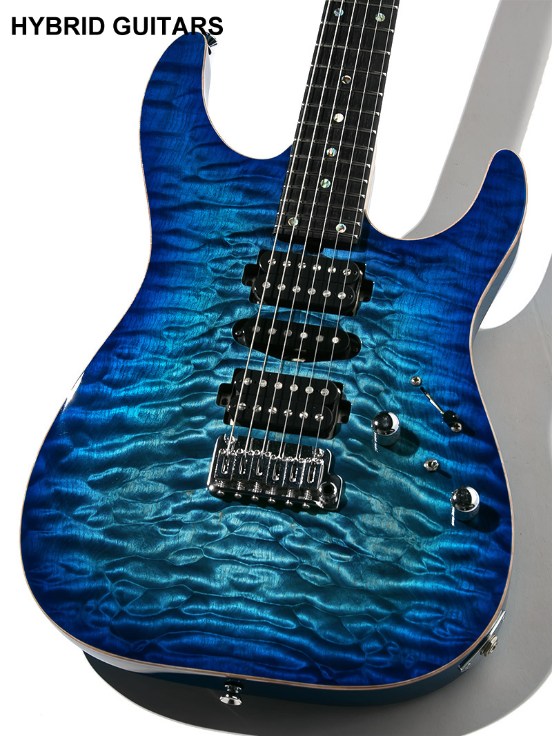 T's Guitars DST-Pro 24 Trans Blue Burst 3