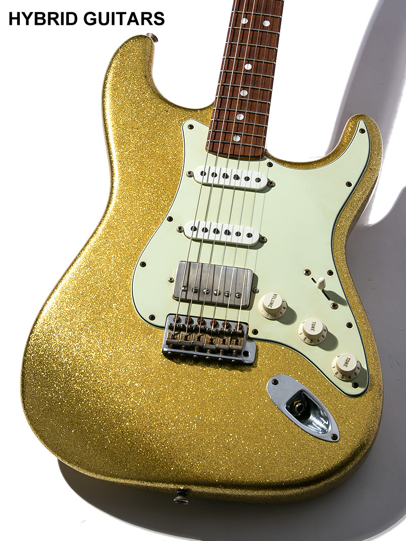 Fender Custom Shop MBS 1968 Neck Master Built by Mark Kendrick with Team Built Gold Sparkle Relic Body 3
