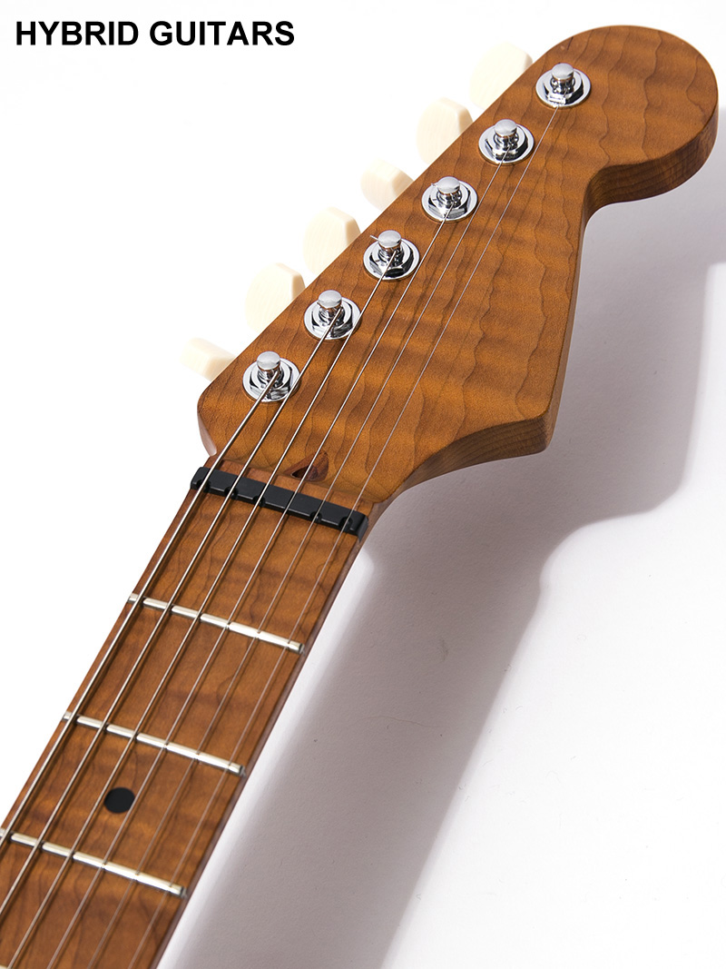 Warmoth Stratocaster Roasted Koa with Figured Maple 6