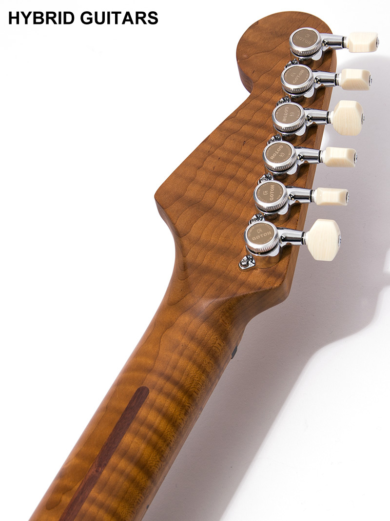 Warmoth Stratocaster Roasted Koa with Figured Maple 7
