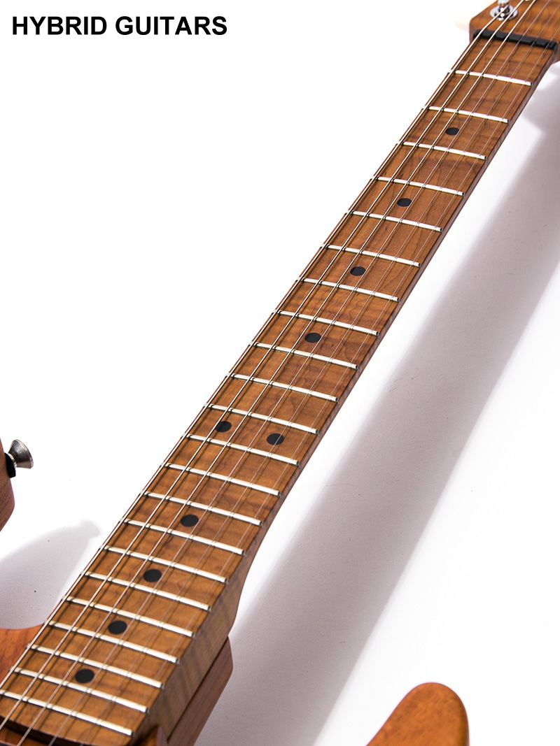 Warmoth Stratocaster Roasted Koa with Figured Maple 8
