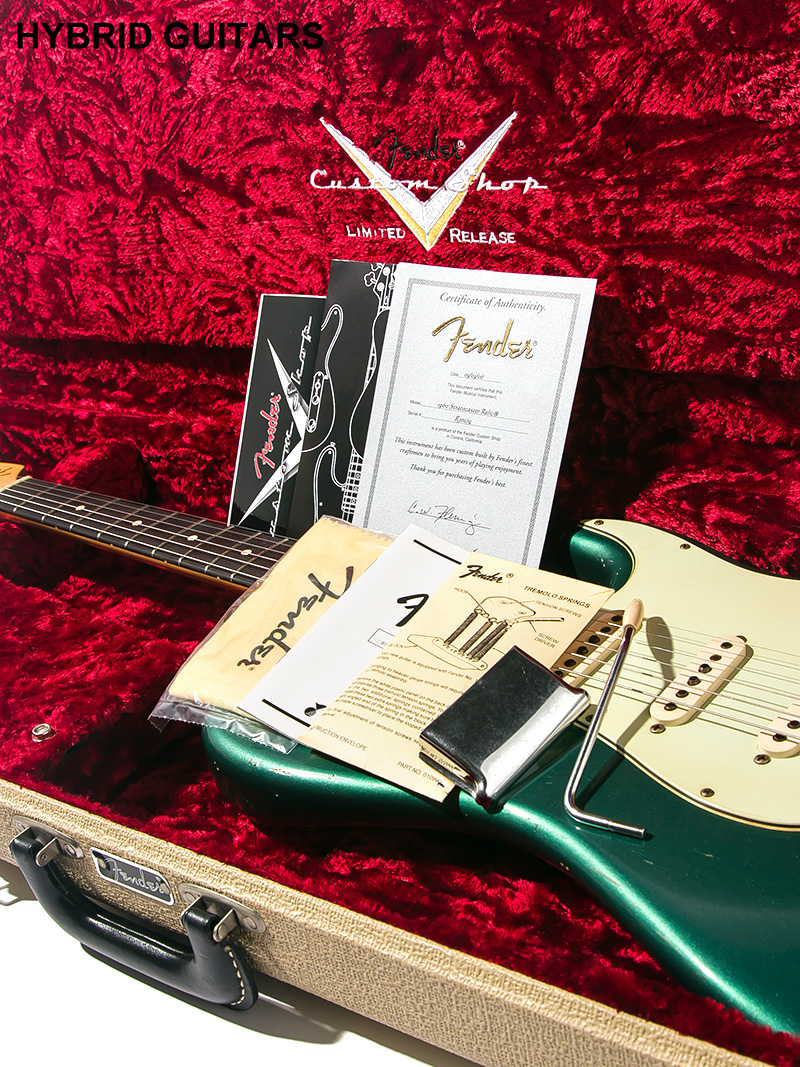 Fender Custom Shop Master Built 1960 Stratocaster Dark Rosewood Relic Sherwood Green Metallic by Chris Fleming 2006 11