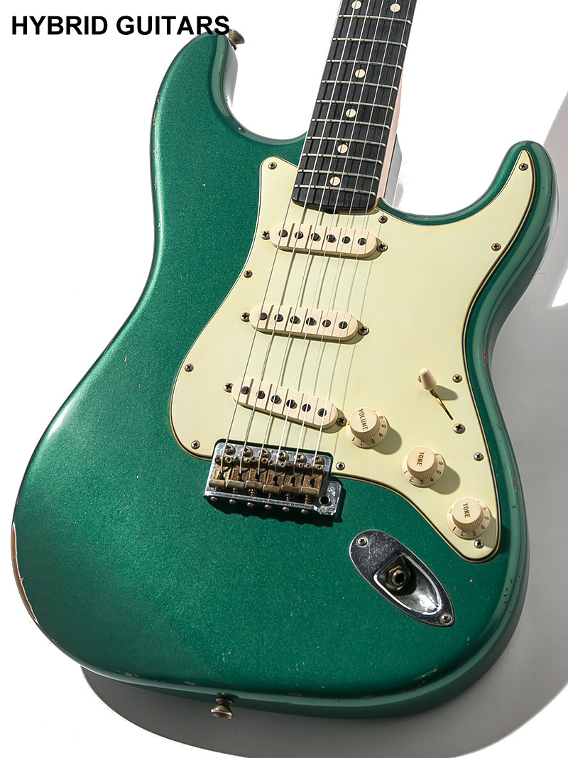 Fender Custom Shop Master Built 1960 Stratocaster Dark Rosewood Relic Sherwood Green Metallic by Chris Fleming 2006 3