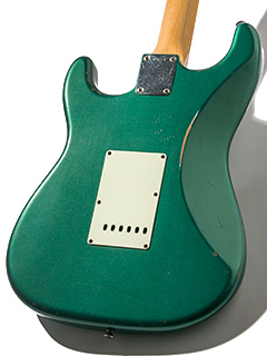 Fender Custom Shop Master Built 1960 Stratocaster Dark Rosewood Relic Sherwood Green Metallic by Chris Fleming 2006 ボディー裏面 サムネイル