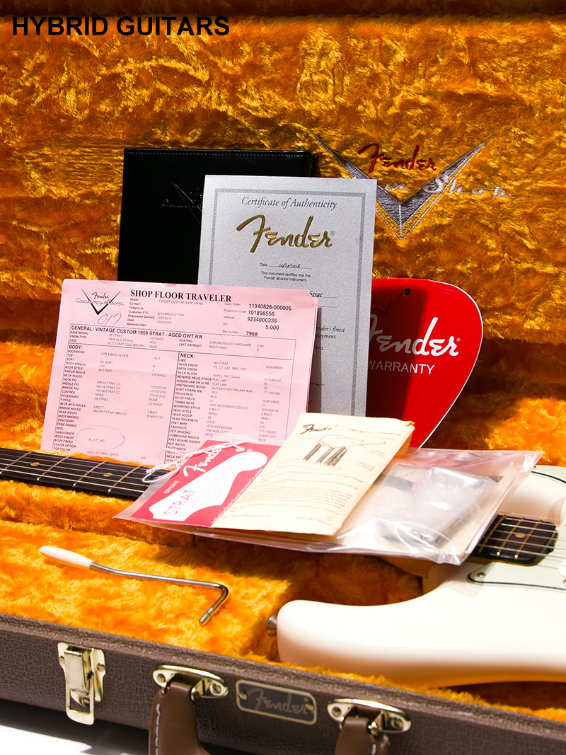 Fender Custom Shop Vintage Custom 1959 Stratocaster Aged Olympic White 2018 11