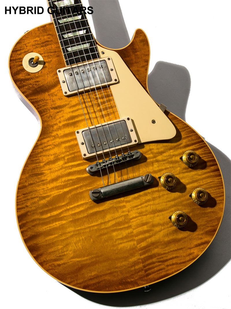 Gibson Custom Shop Les Paul Standard Figured Top & 1P-Mahogany Body Tom Murphy Sprayed Murphy Burst Dirty Lemon 12