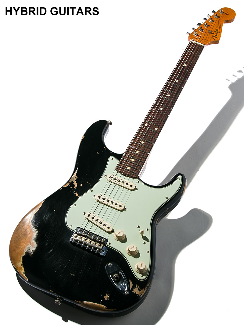 Fender Custom Shop Shop Order Hand Select Wood 1963 Stratocaster Heavy Relic Black 2019  1
