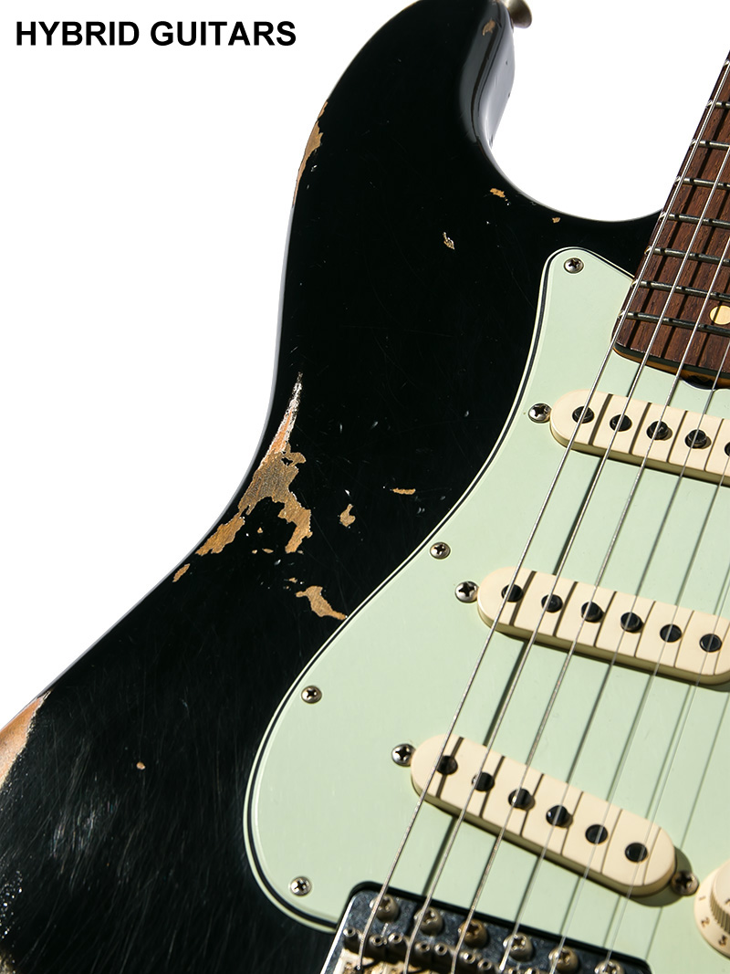 Fender Custom Shop Shop Order Hand Select Wood 1963 Stratocaster Heavy Relic Black 2019  12