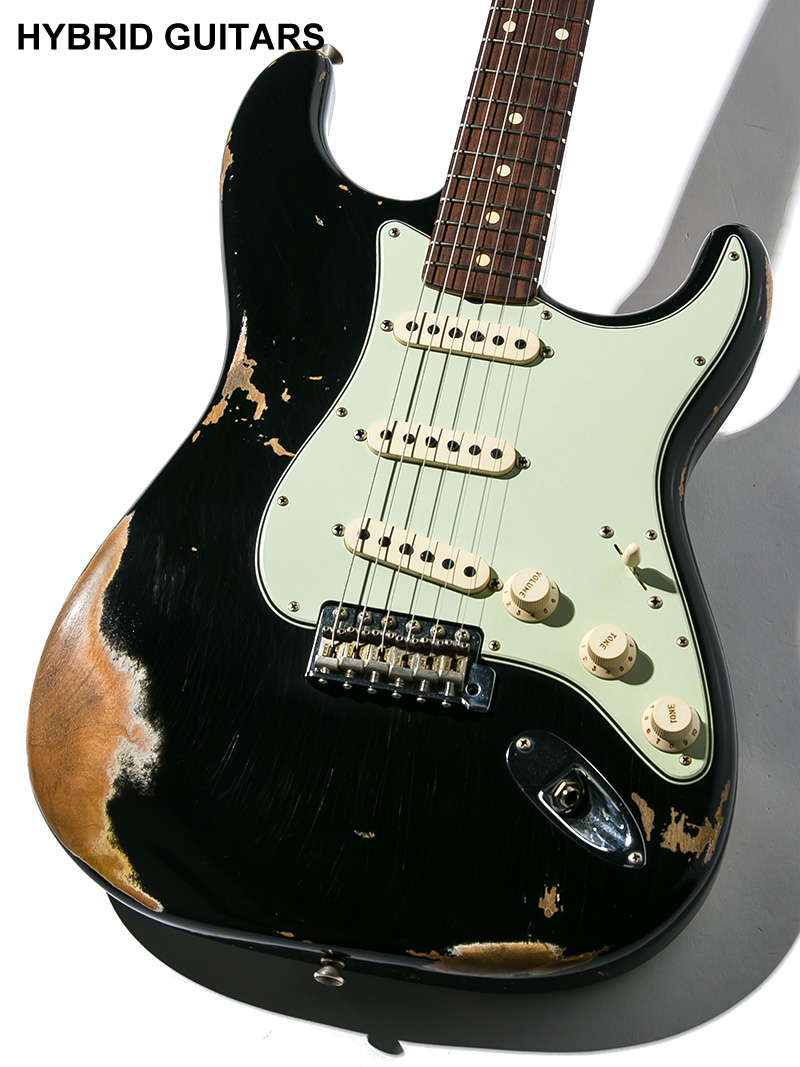 Fender Custom Shop Shop Order Hand Select Wood 1963 Stratocaster Heavy Relic Black 2019  3
