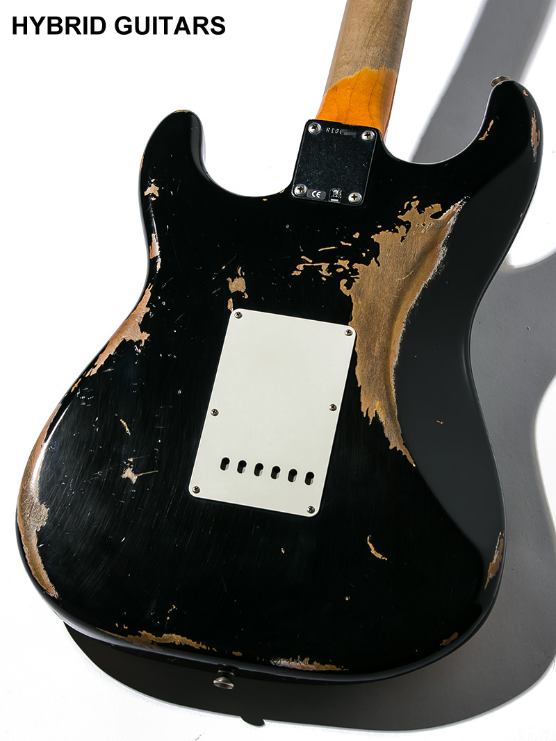 Fender Custom Shop Shop Order Hand Select Wood 1963 Stratocaster Heavy Relic Black 2019  4