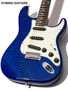 Fender Custom Shop American Custom Stratocaster 4A Quilt Trans Blue 2018 ボディー正面 サムネイル